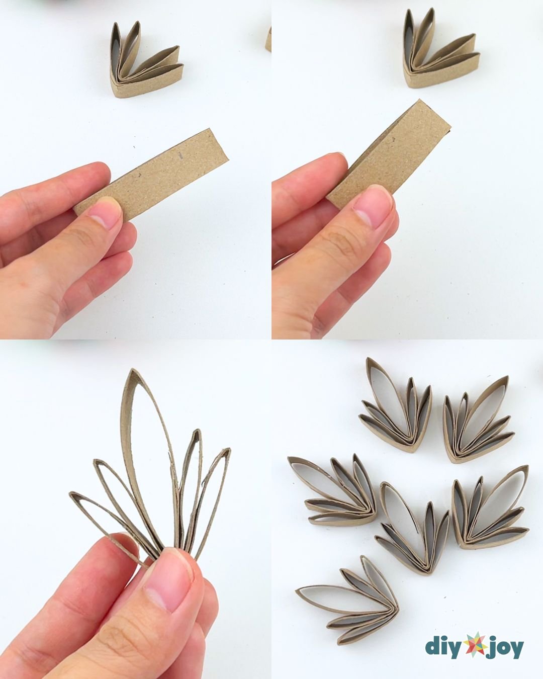 DIY holiday decor with toilet paper tubes