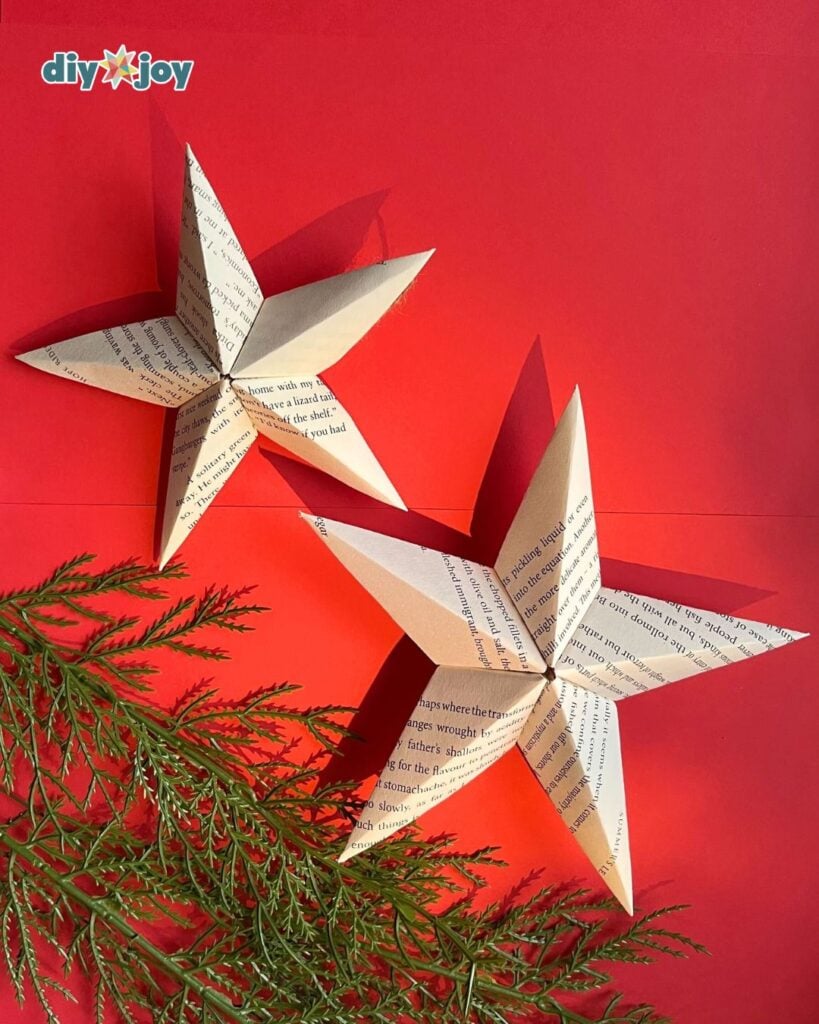 DIY paper star ornament