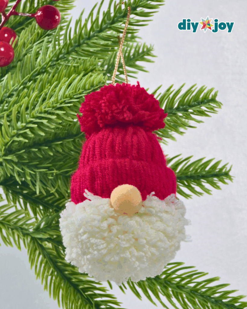 Easy 5-Minute Santa Gnome Ornament for Christmas Tree