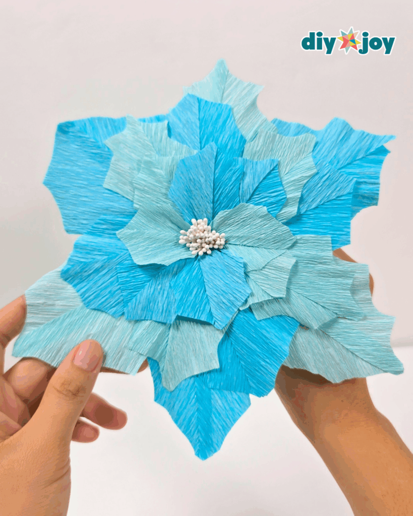 Easy DIY Crepe Paper Poinsettia