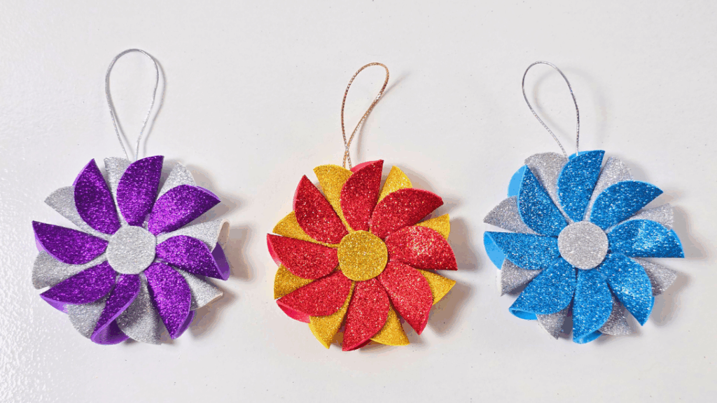 Easy DIY Glitter Foam Ornament