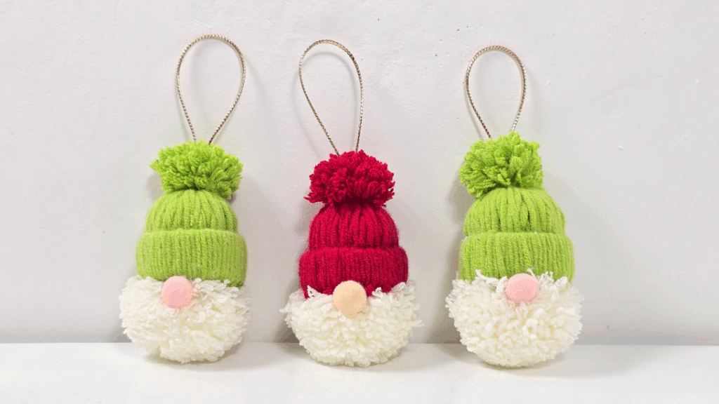 Easy DIY Santa Gnome Ornament