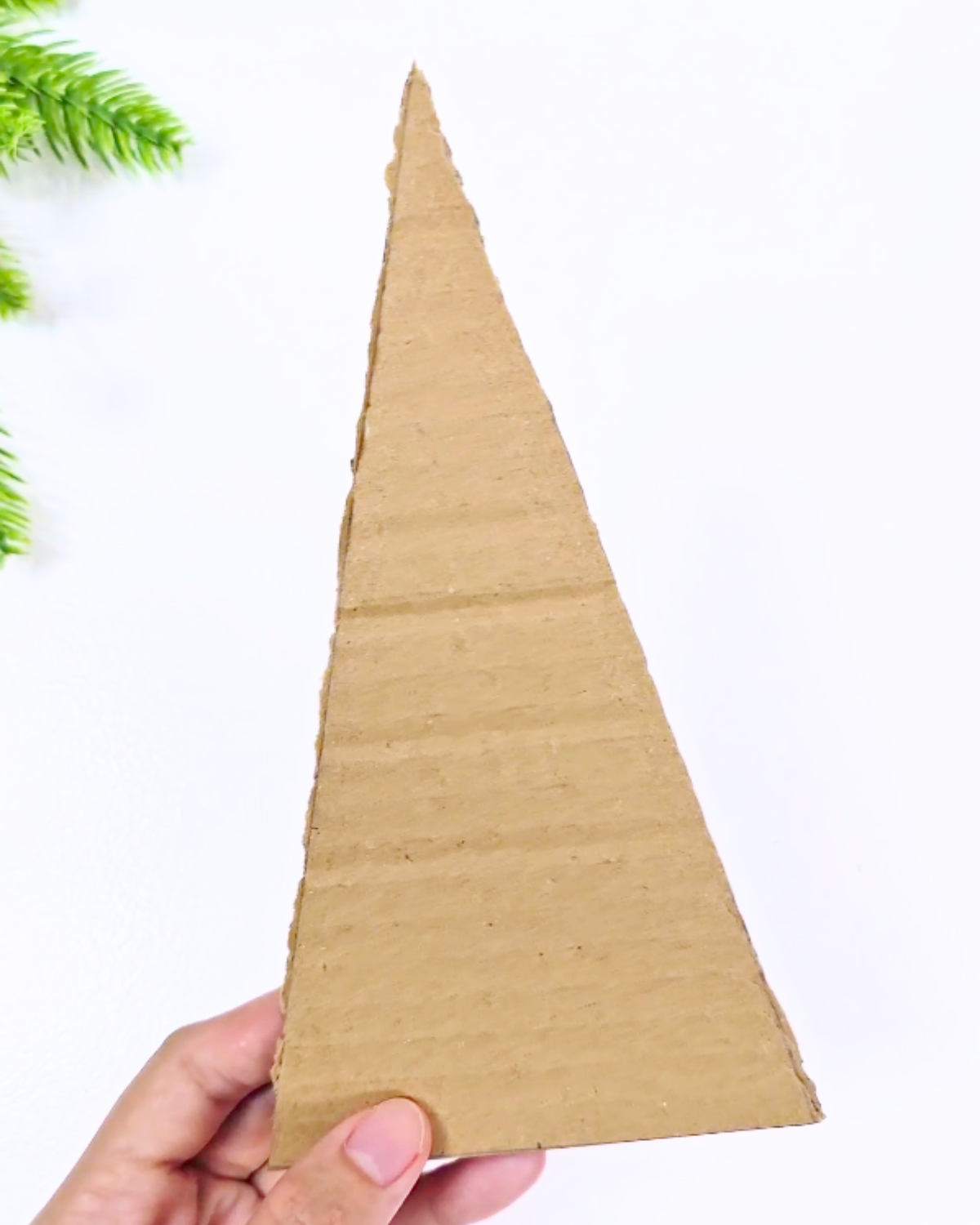 Easy DIY Yarn Christmas Tree Using Cardboard