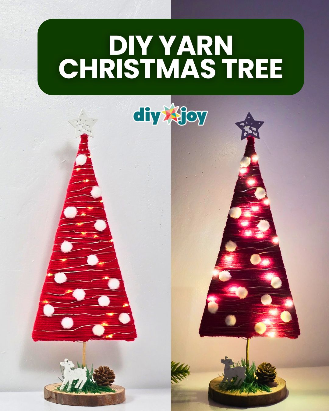 Make This DIY Yarn Christmas Tree in 10 Minutes! - DIY Joy
