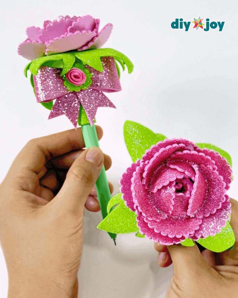 Easy Glitter Foam Flower Pen for Beginners