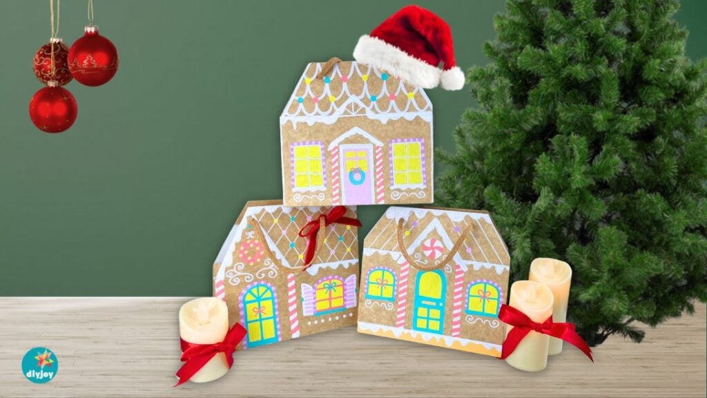 Easy gingerbread house paper bag