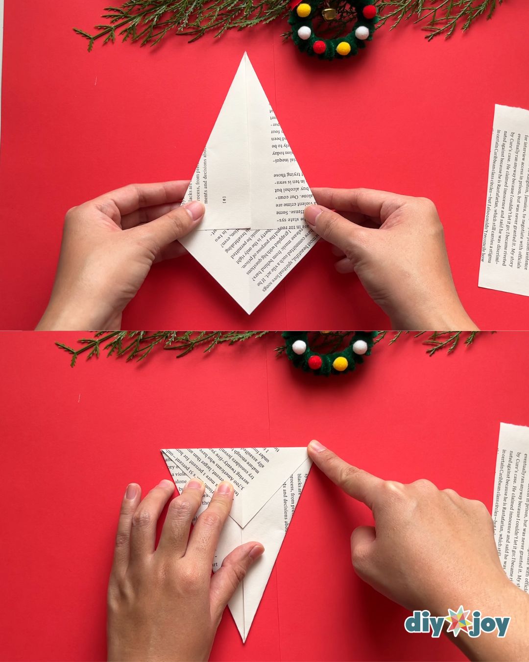 Easy paper star garland