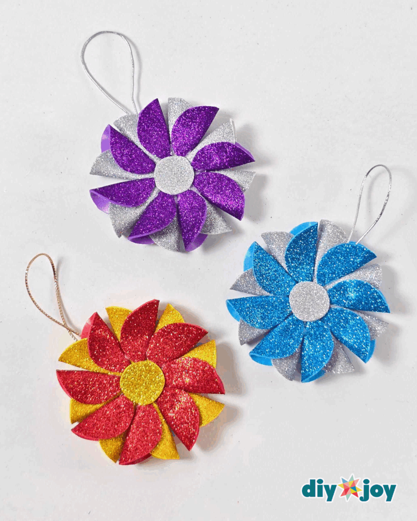 Glitter Foam Ornaments You Can Make at Home