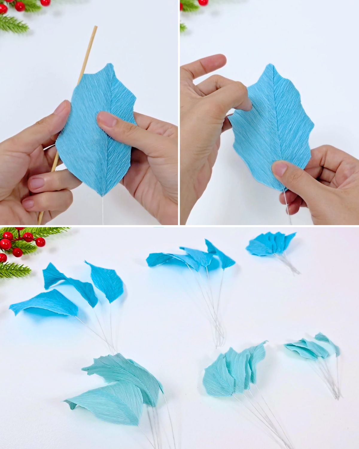 How to Make Crepe Paper Poinsettia