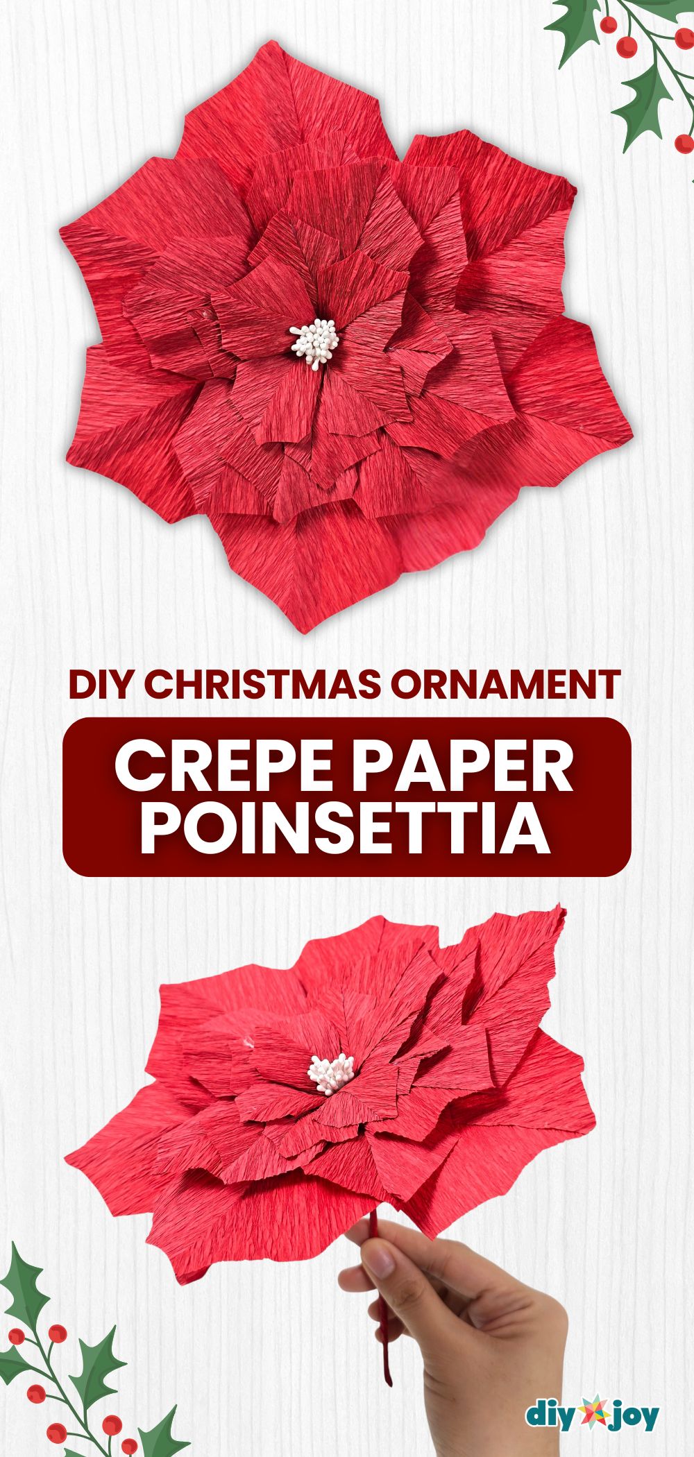 How to Make a Poinsettia for Christmas Decoration