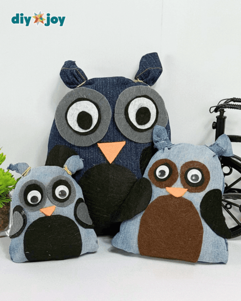 Make a Denim Owl Stuffed Toy