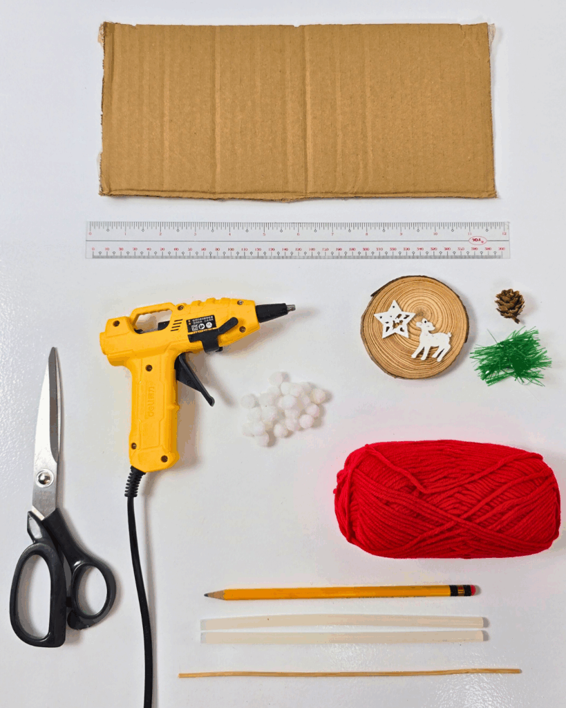 Materials for Yarn Christmas Tree