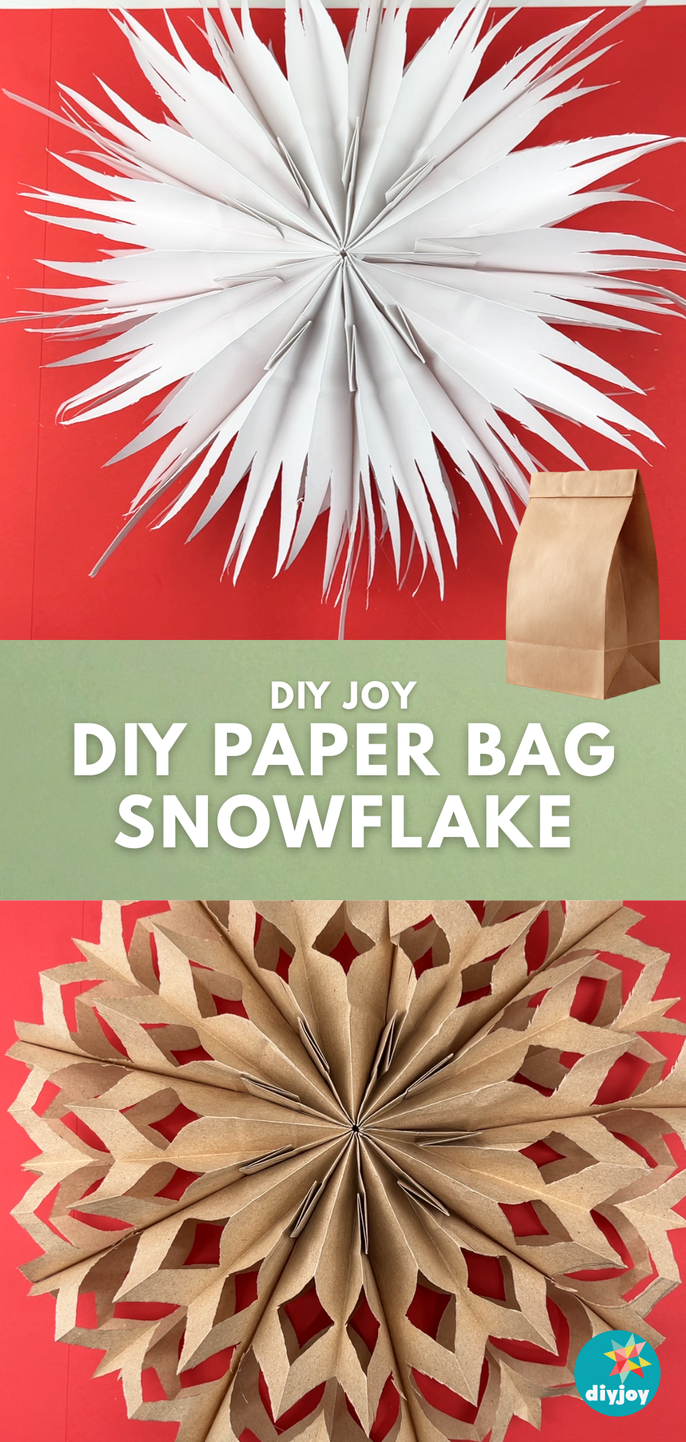 _Paper bag snowflake pattern