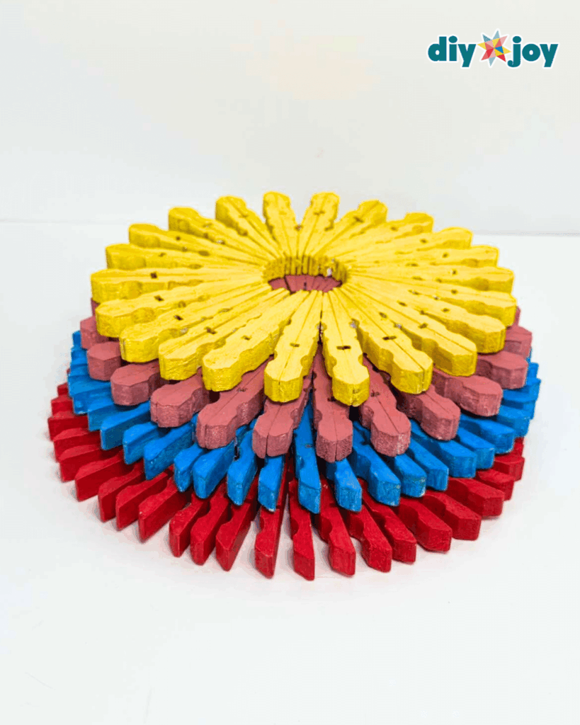 Simple Colorful Clothespin Trivet Tutorial