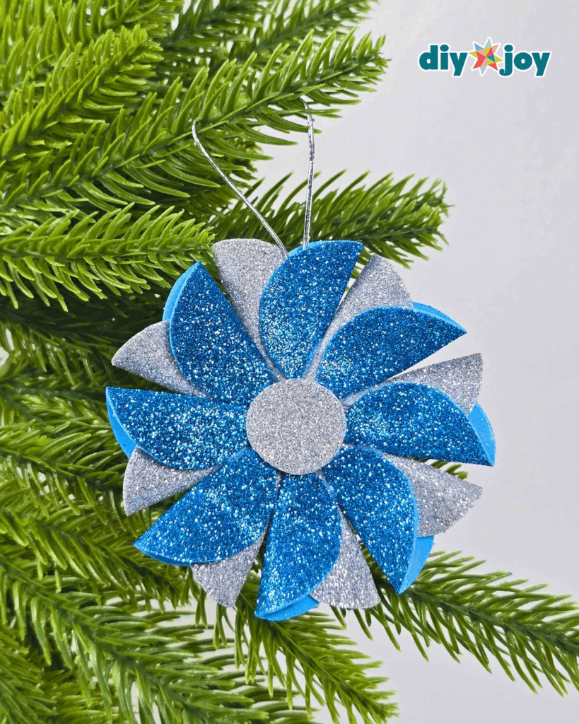 Simple Glitter Foam Ornament Tutorial