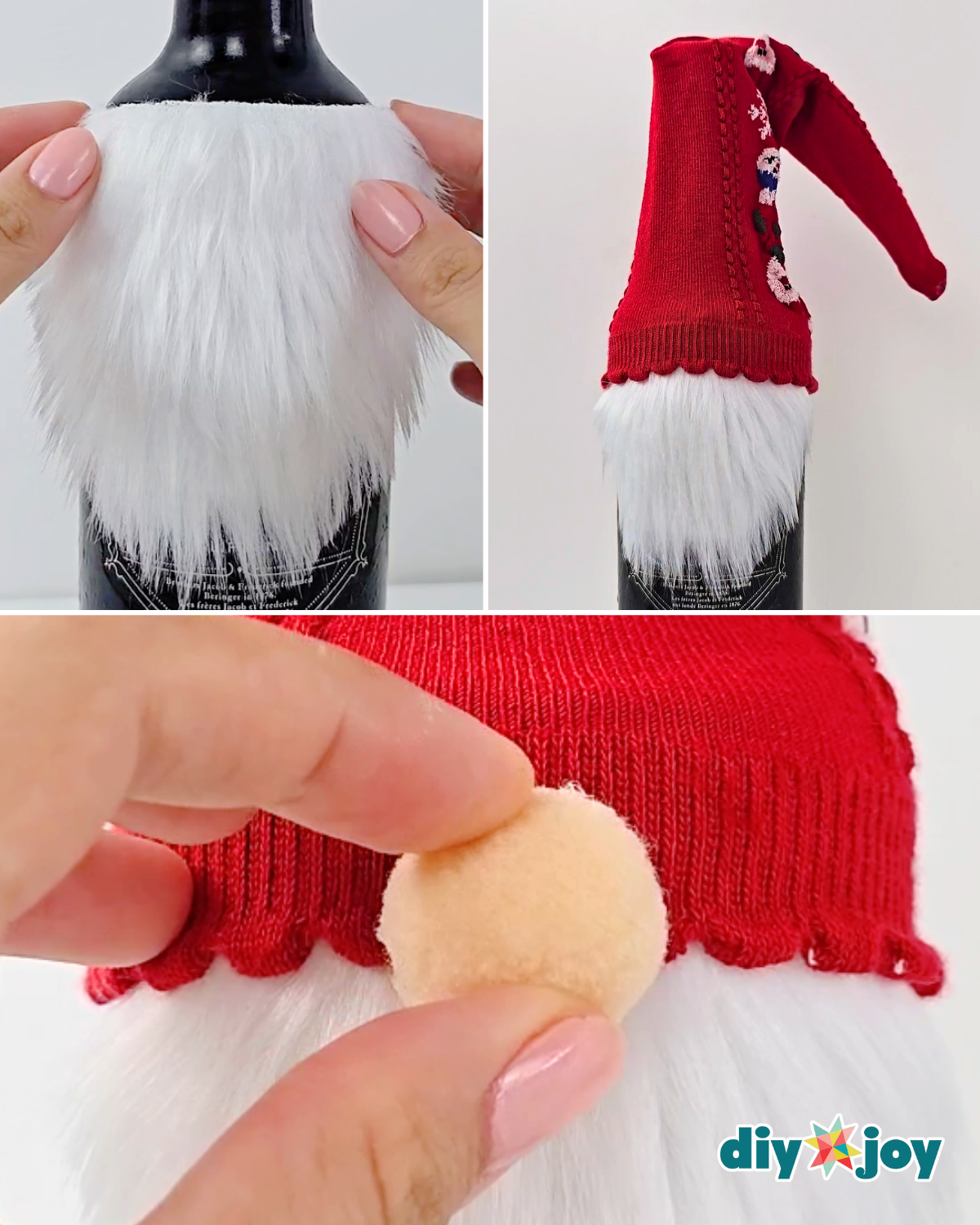 Cute Santa Wine Bottle Gift for Christmas