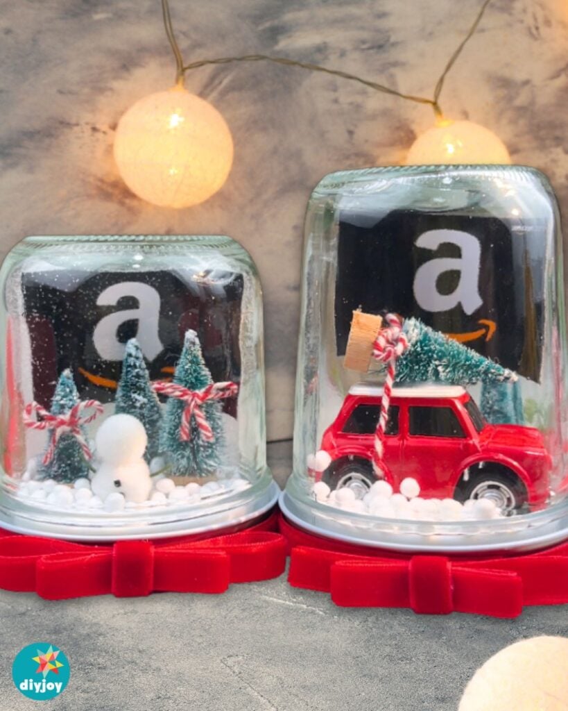 DIY mason jar snow globe