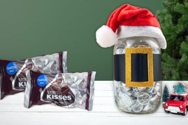 DIY santa chocolate jar tutorial