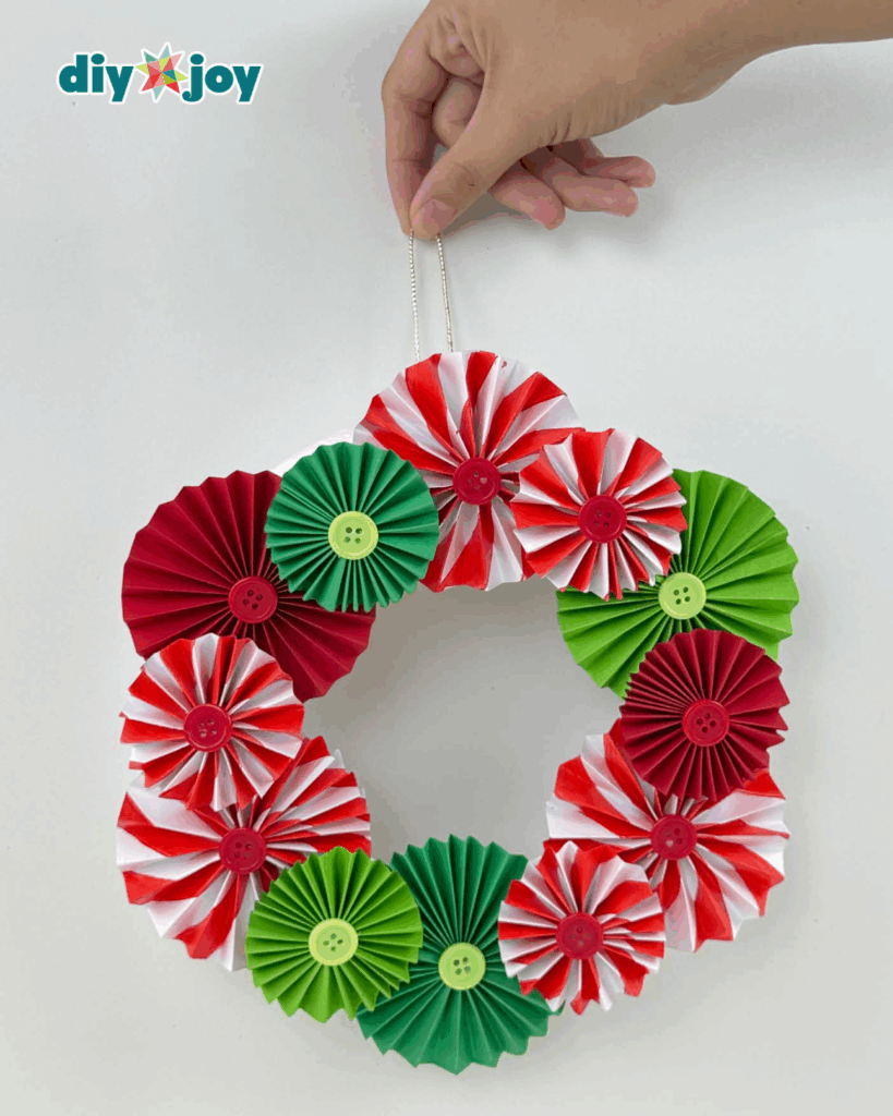 Fun Christmas Craft_ Paper Wreaths for Your Front Door