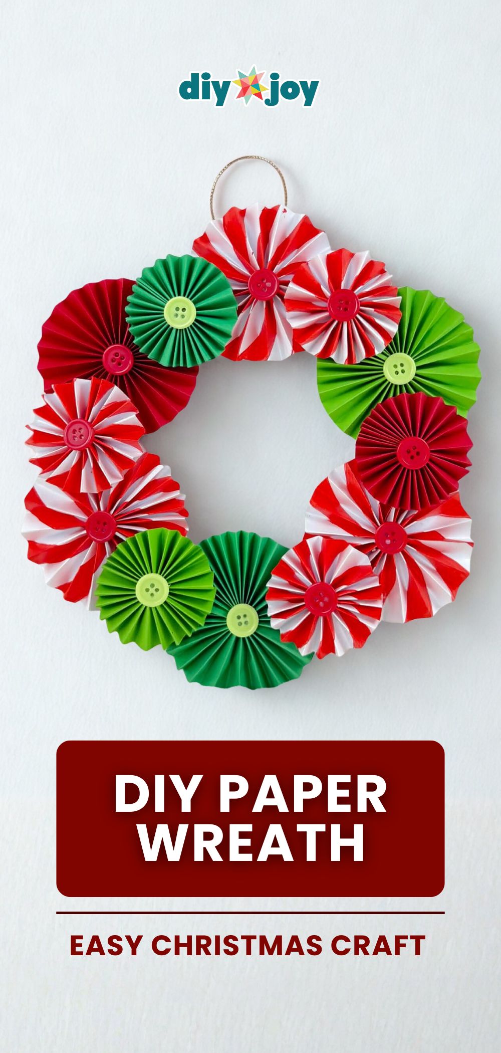 How to Make Christmas Wreath Using Colored Paper