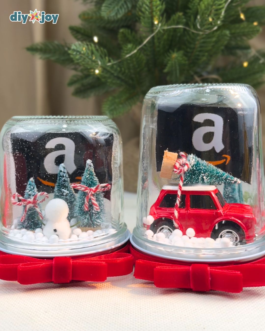 Mason jar snow globe