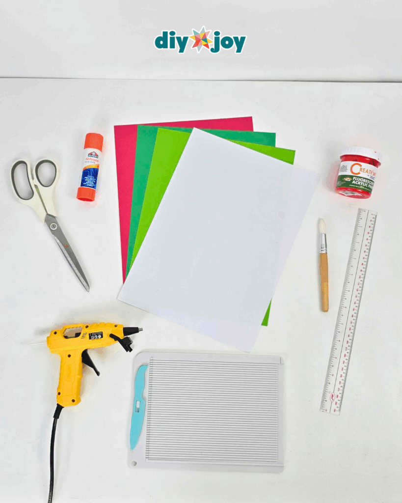 Materials for Colored Paper Christmas Wreath