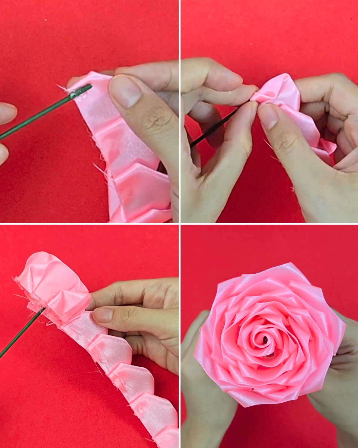 Ribbon Rose Tutorial for Beginners