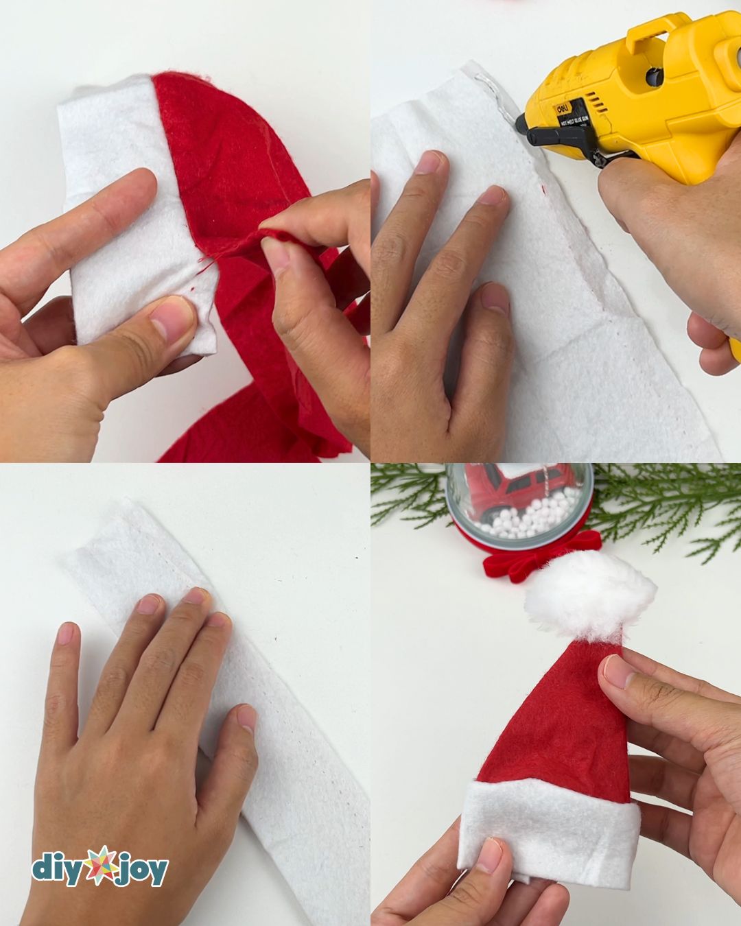 Santa hat wine bottle cover