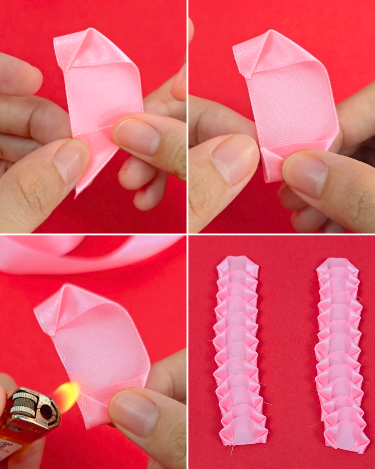 Simple DIY Ribbon Rose Tutorial