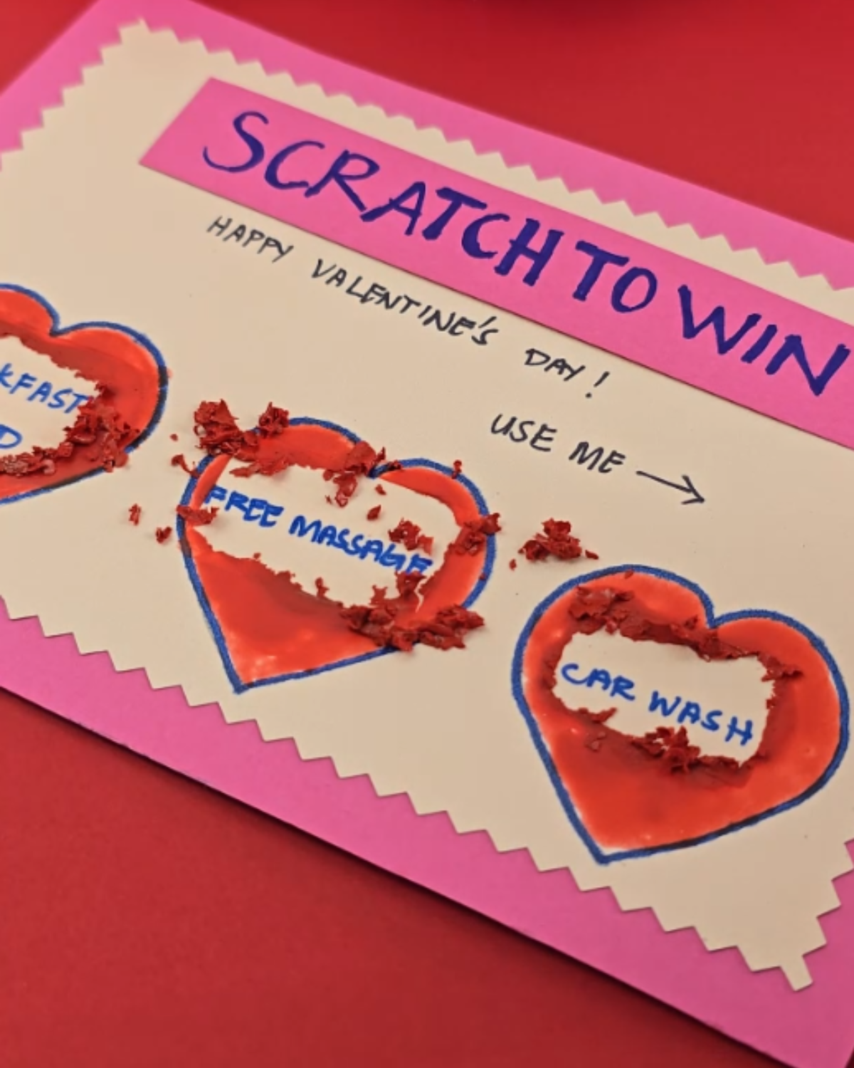 Simple Valentine&rsquo;s Day Scratch Card Craft