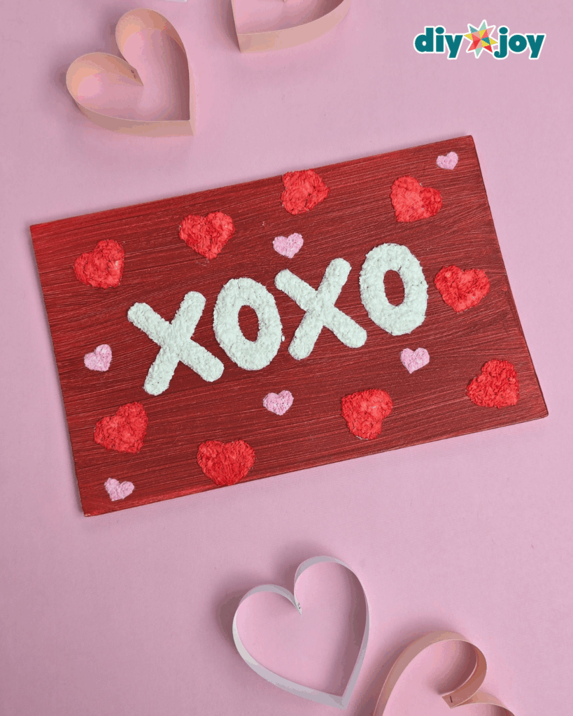 Budget-Friendly Paper Mache Heart Canvas Art DIY