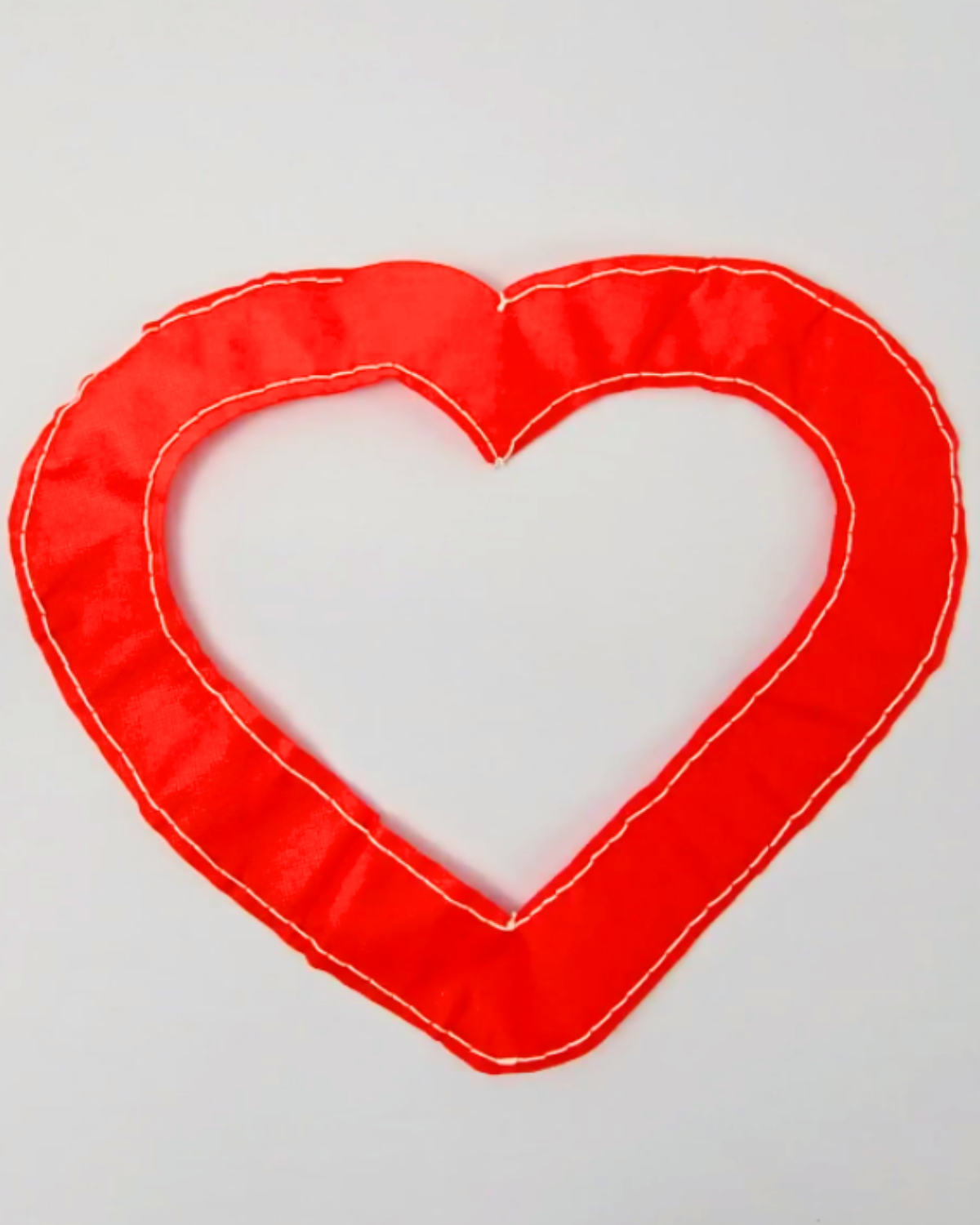 DIY Recycled Eco Bag Heart Wreath