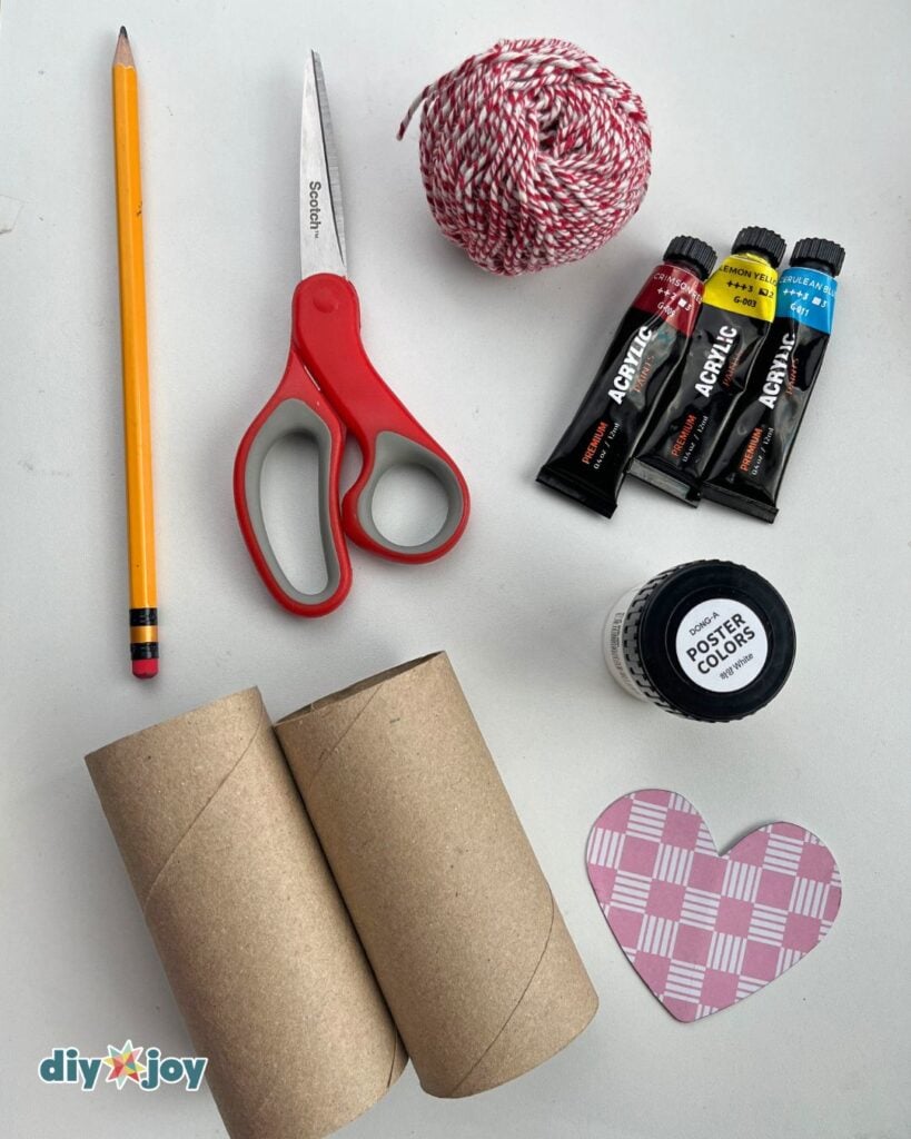 DIY heart garland materials