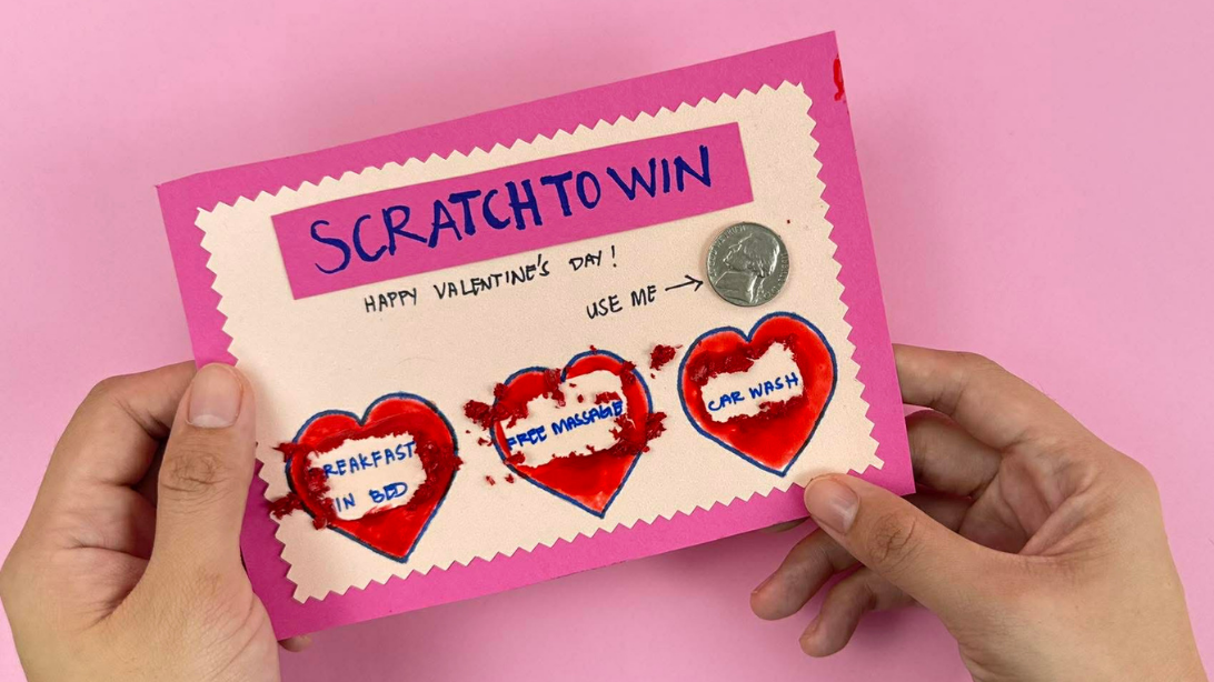 DIY Scratch Card Gift for Valentine's Day - DIY Joy