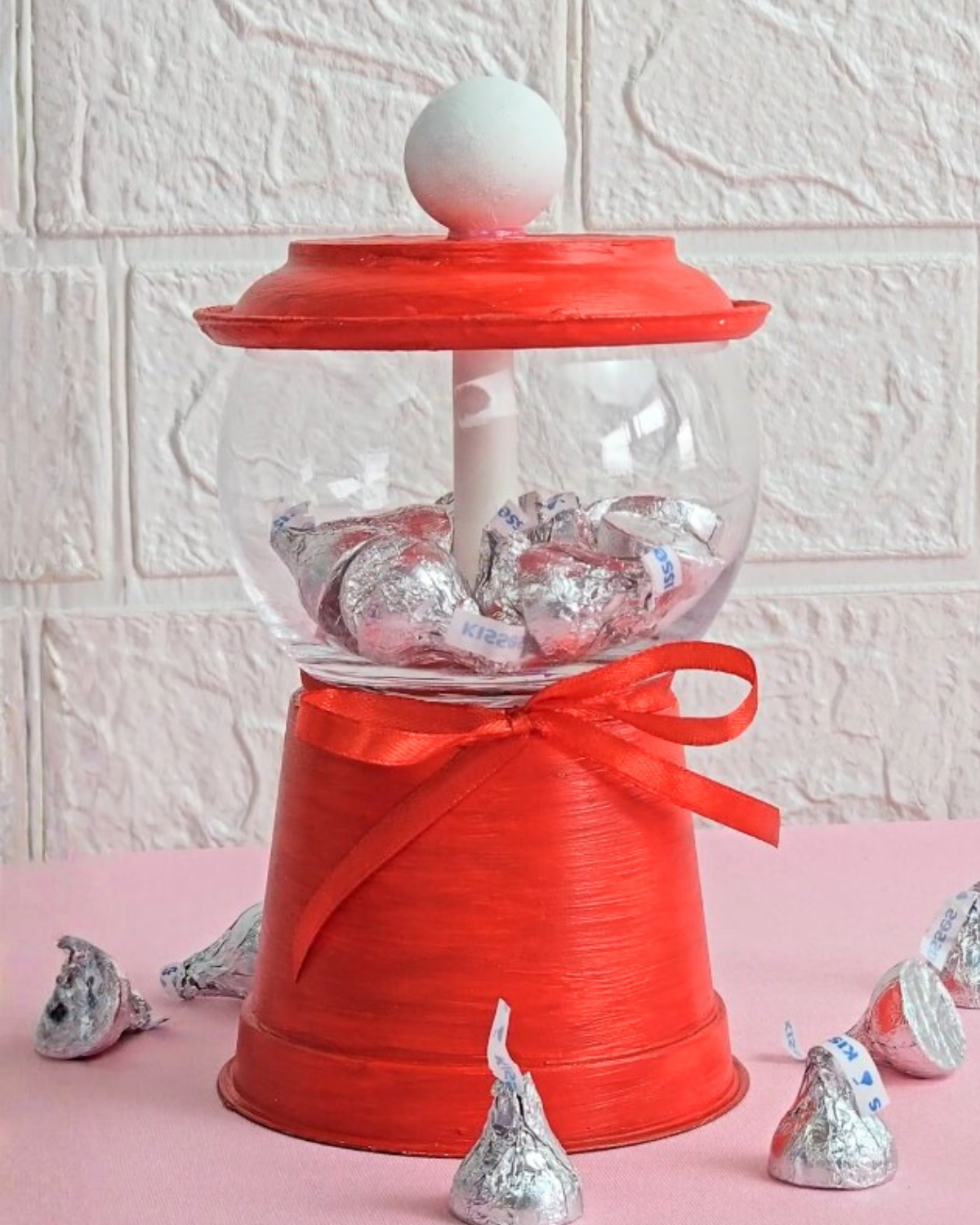 Flower Pot Candy Jar Gift Idea