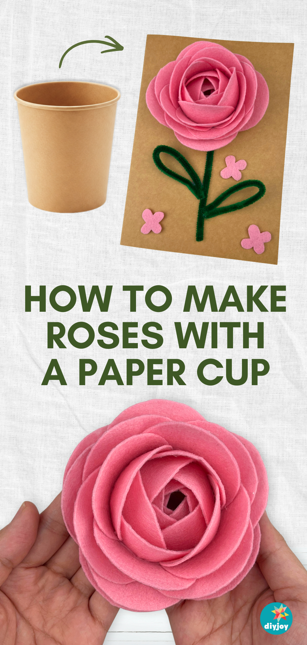 How to make roses with a paper cup