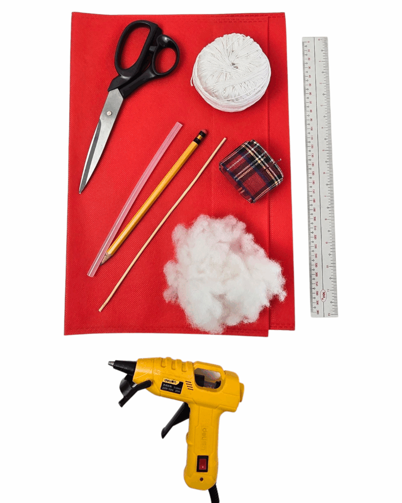 Materials for Eco Bag Heart Wreath