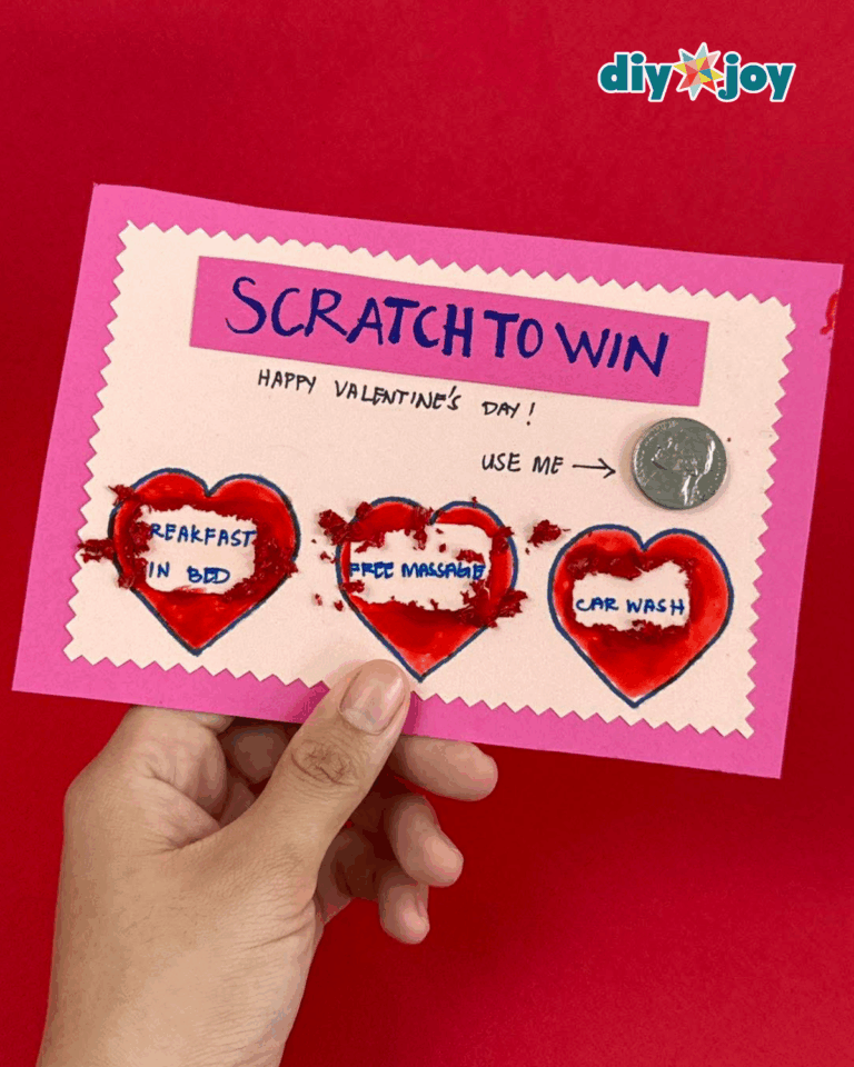DIY Scratch Card Gift for Valentine's Day - DIY Joy