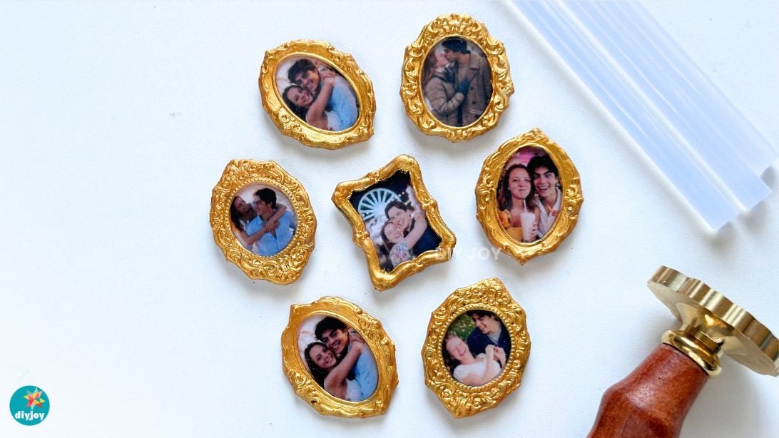 Hot Glue Photo Frame Magnets - Cheap DIY Gifts Hot Glue Photo Frame Magnets - Cheap DIY Gifts
