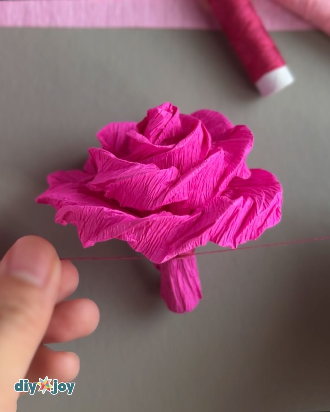 Crepe paper rose tutorial