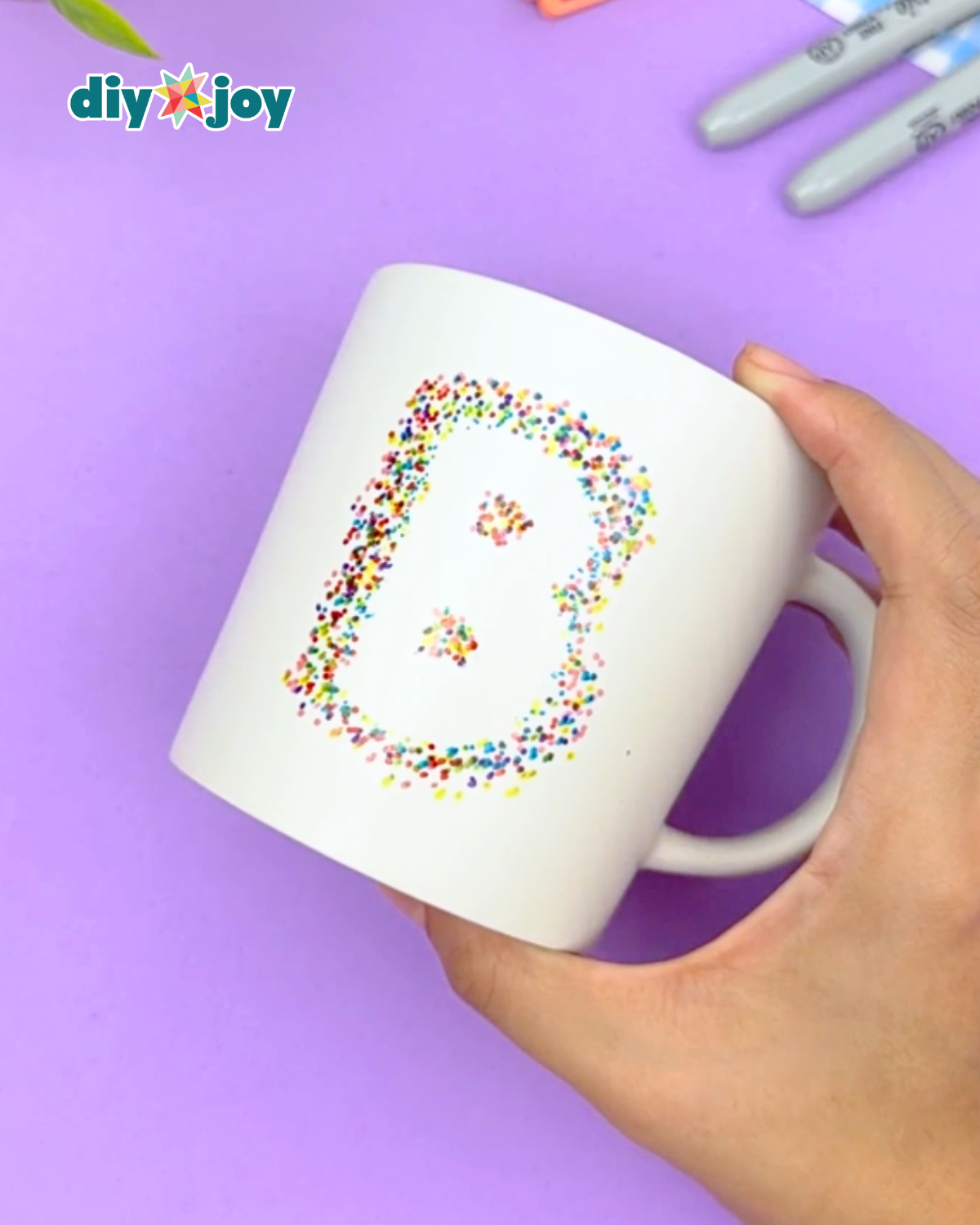 Custom Letter Mug DIY Using Sharpie