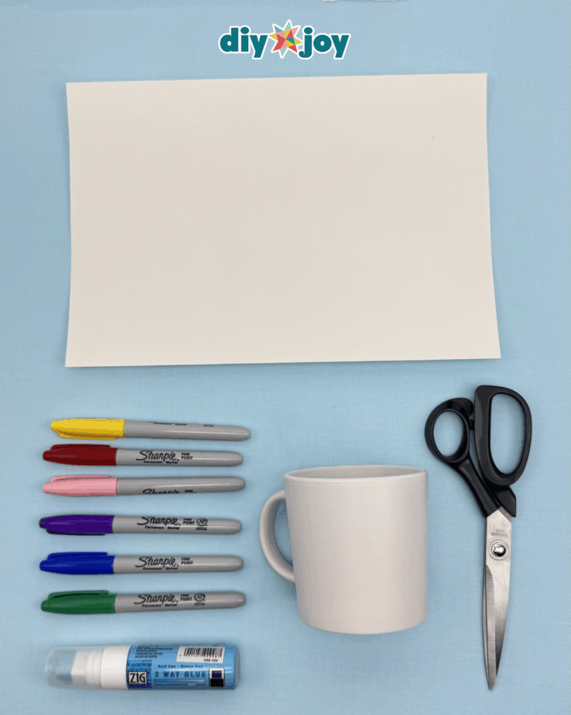 DIY Ceramic Mug with Stencil Letters and Sharpie for Beginners