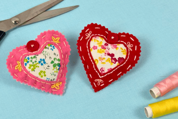 DIY Fabric Heart Tutorial Sewn by Hand for Personalized Gifts