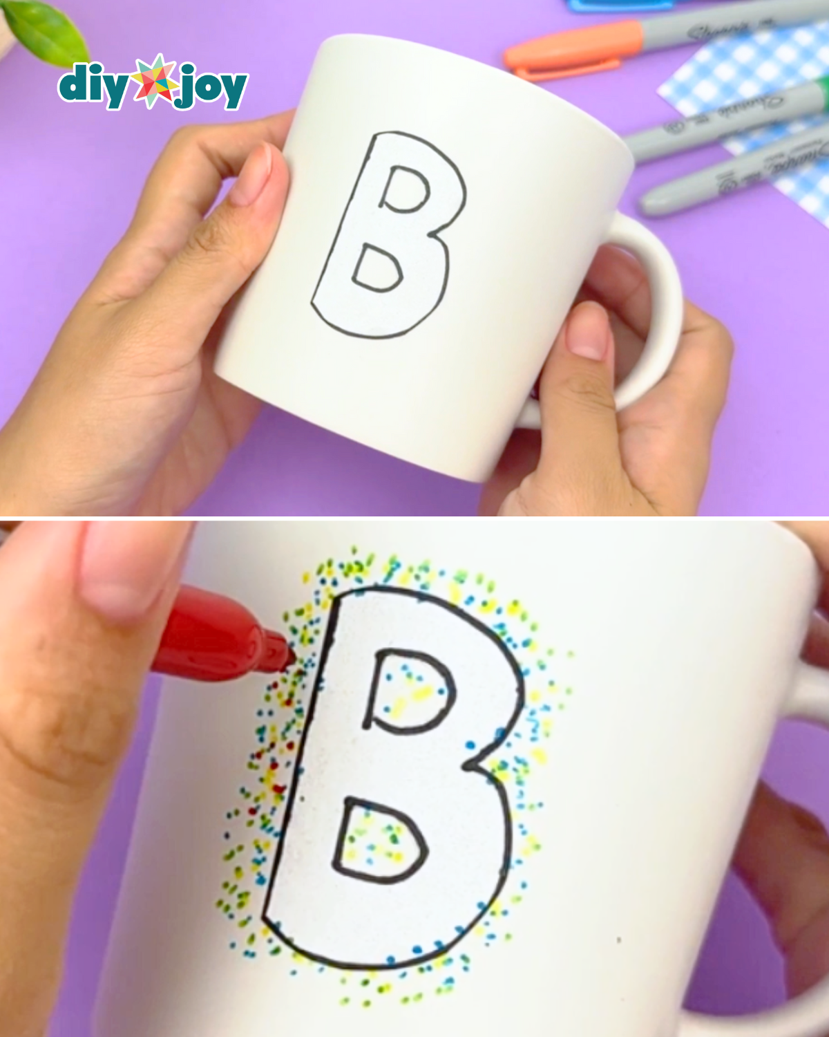 DIY Sharpie Letter Mug
