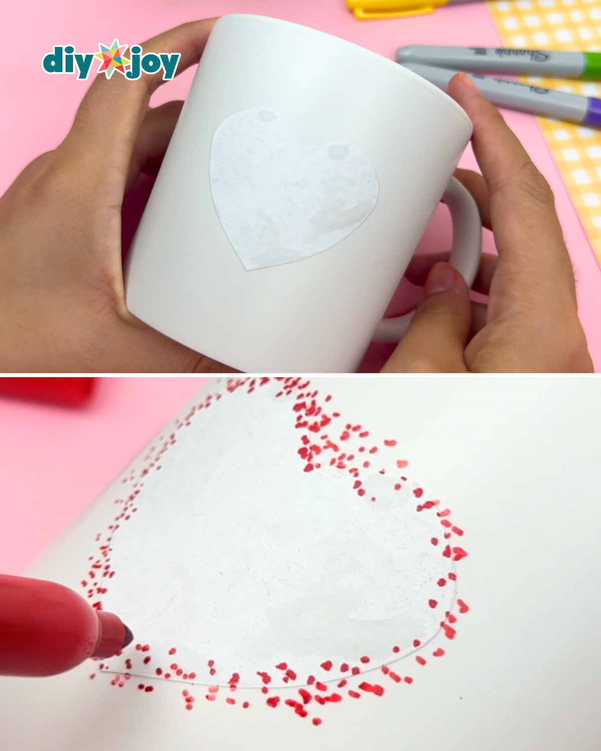 Easy DIY Sharpie Heart Mug at Home