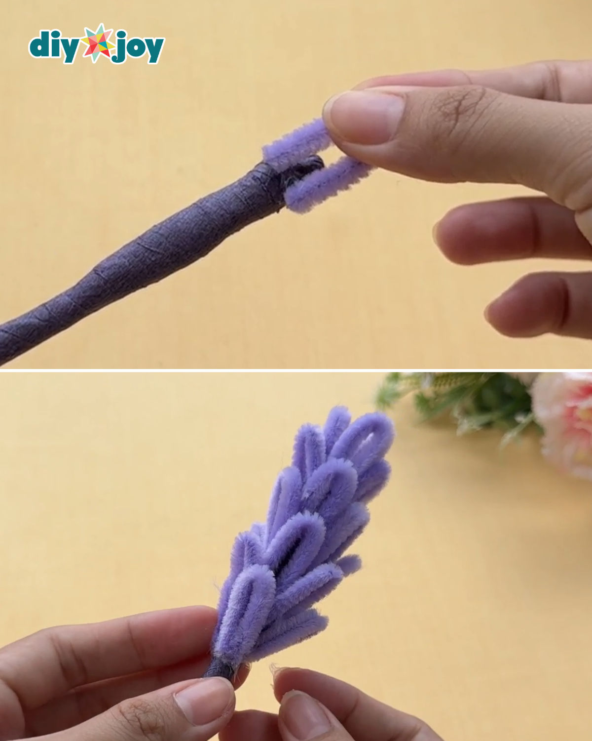Easy Lavender Pipe Cleaner Craft