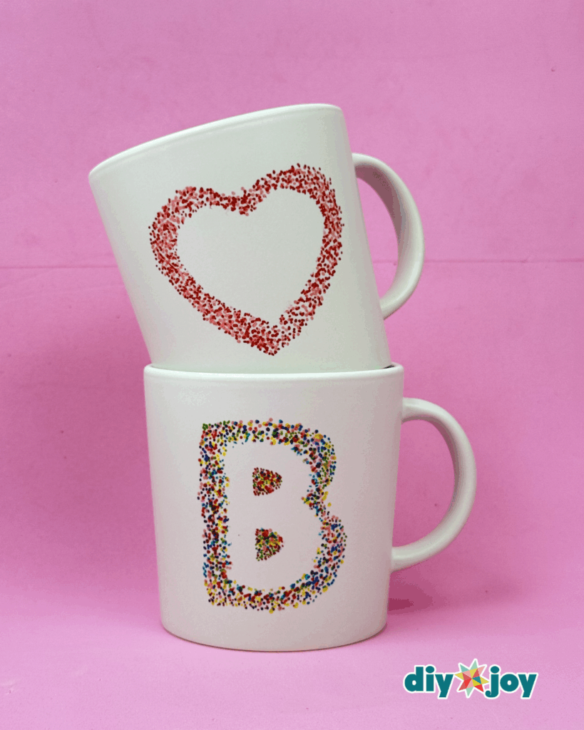 How to Customize a Mug Using Sharpie and a Letter Stencil