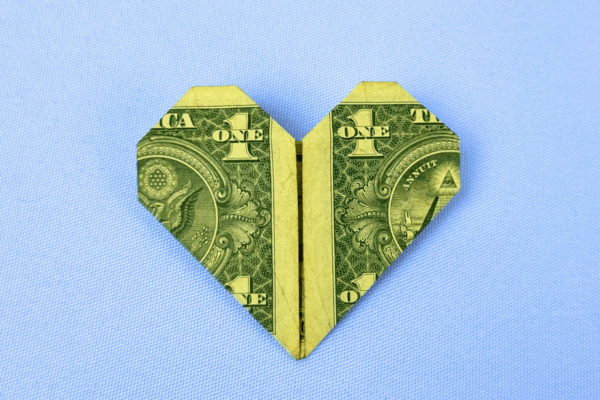 How to Make a Dollar Heart Origami