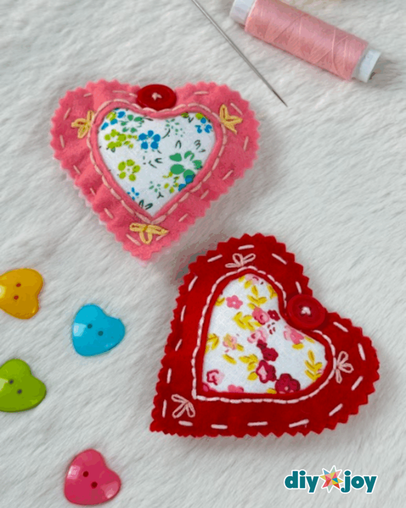 Soft Stuffed Fabric Heart Tutorial Using Basic Hand Sewing Techniques