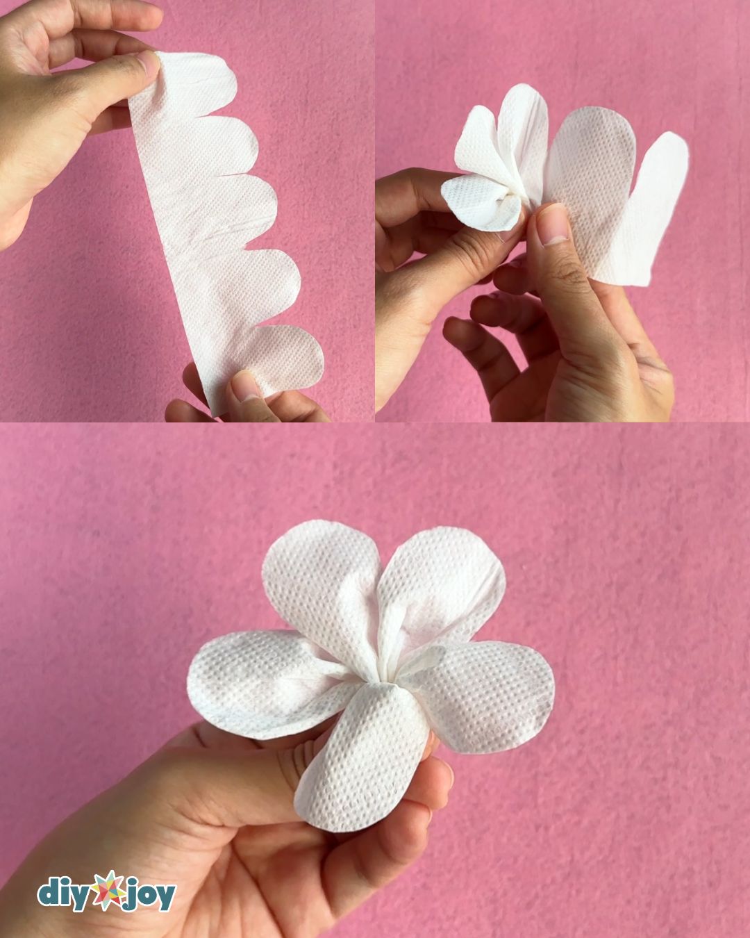 Tissue paper flowers DIY